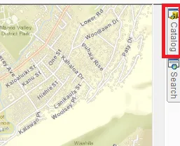 ArcMap Catlog Pane Button