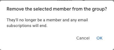 Confirmation modal