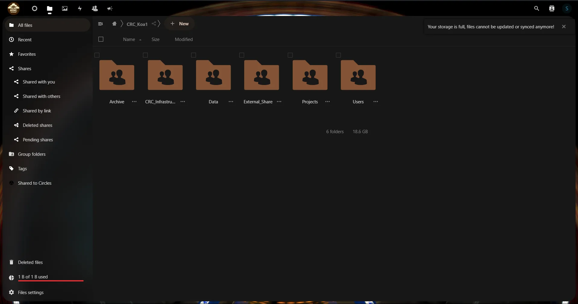 KoaCloud Web Interface