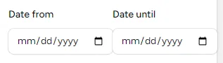 date filter field